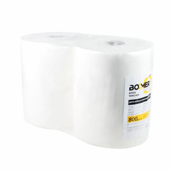 BOOMER 80545 Двухслойные очищающие бумажные салфетки белые 32х35см (800 в рулоне) фото