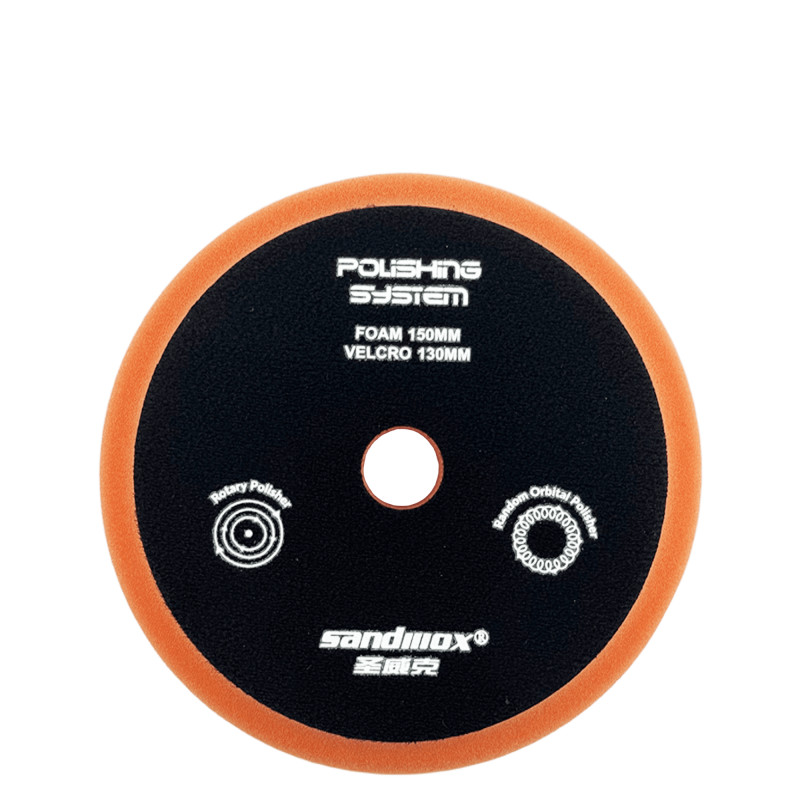 SANDWOX 815.07.150.08 Поролоновый полировальный диск средней жесткости, гладкий, оранжевый 150мм