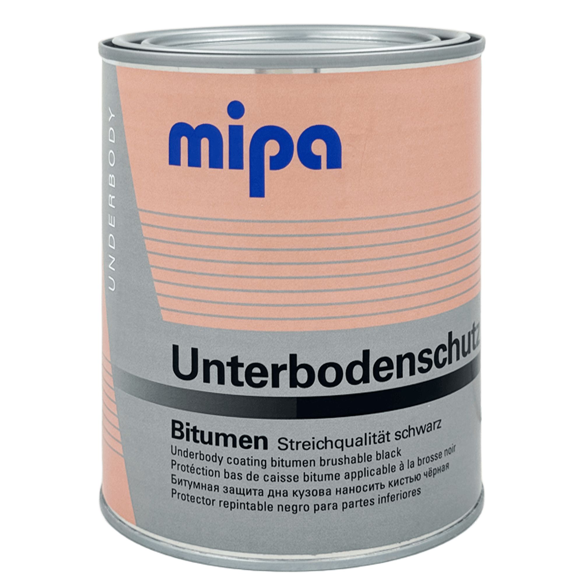 MIPA Unterbodenschutz Битумная защита дна кузова под кисть чёрная 1л
