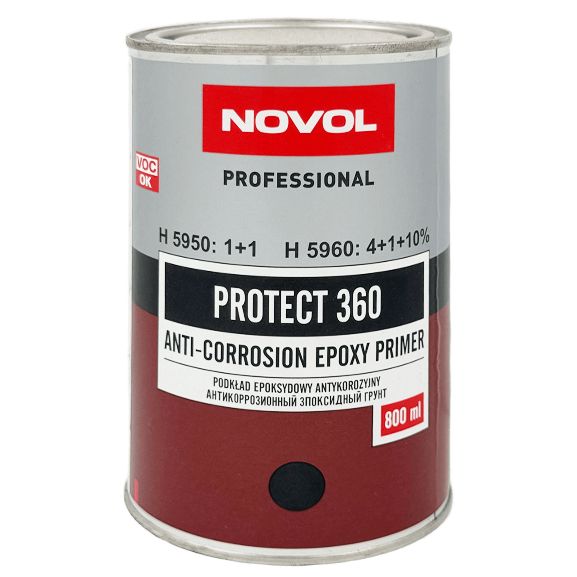 NOVOL PROTECT 360 Грунт эпоксидный чёрный 0,8л+0,8л (H5950) превью #1
