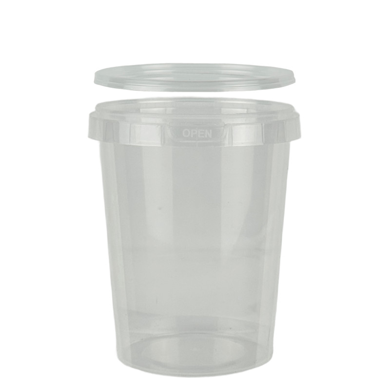 ALLIANSPLAST Пластиковая тара банка круглая с крышкой 520 мл