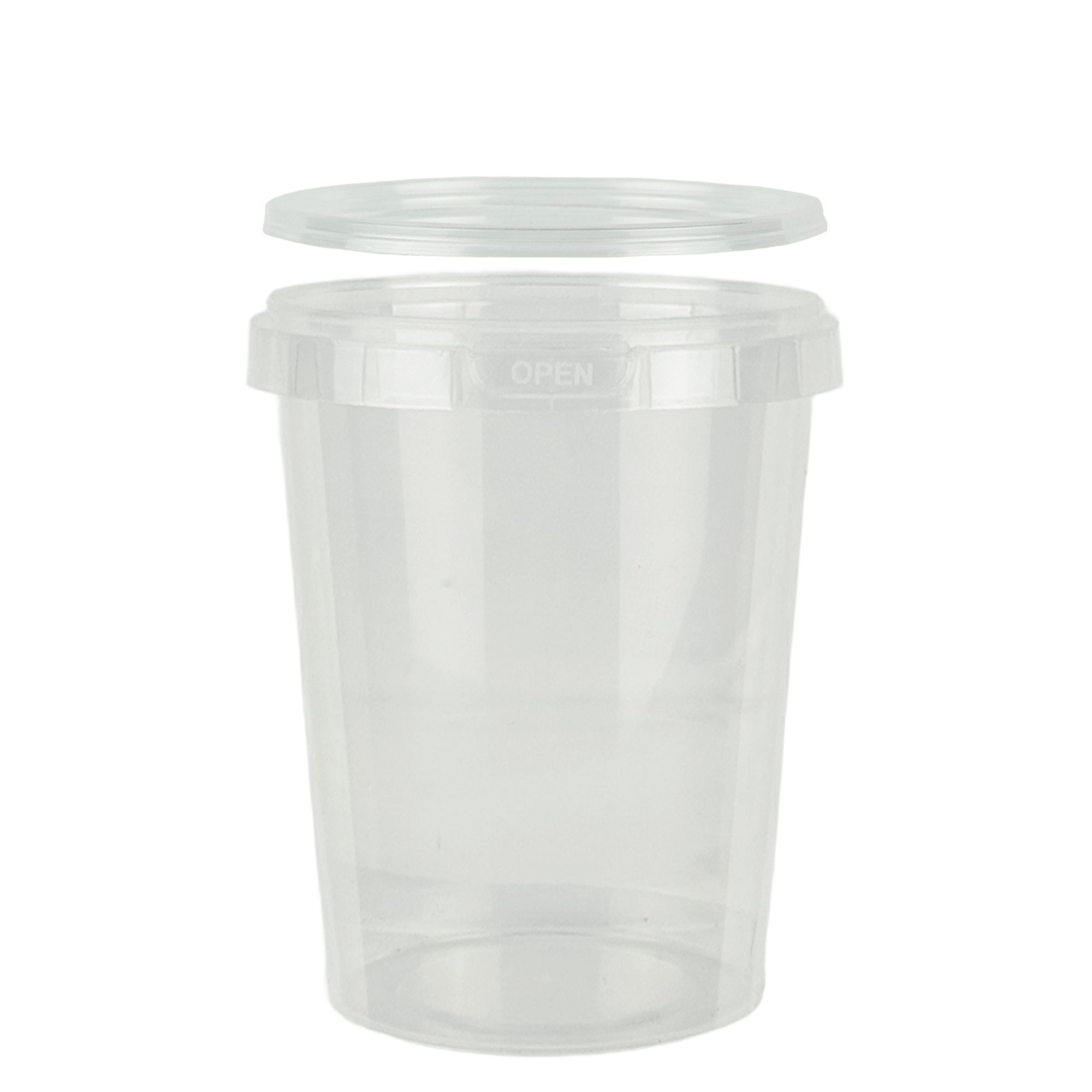 ALLIANSPLAST Пластиковая тара банка круглая с крышкой 520 мл