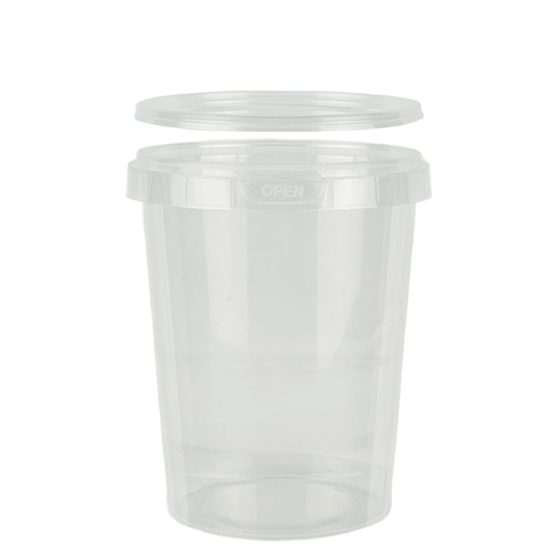 ALLIANSPLAST Пластиковая тара банка круглая с крышкой 520 мл