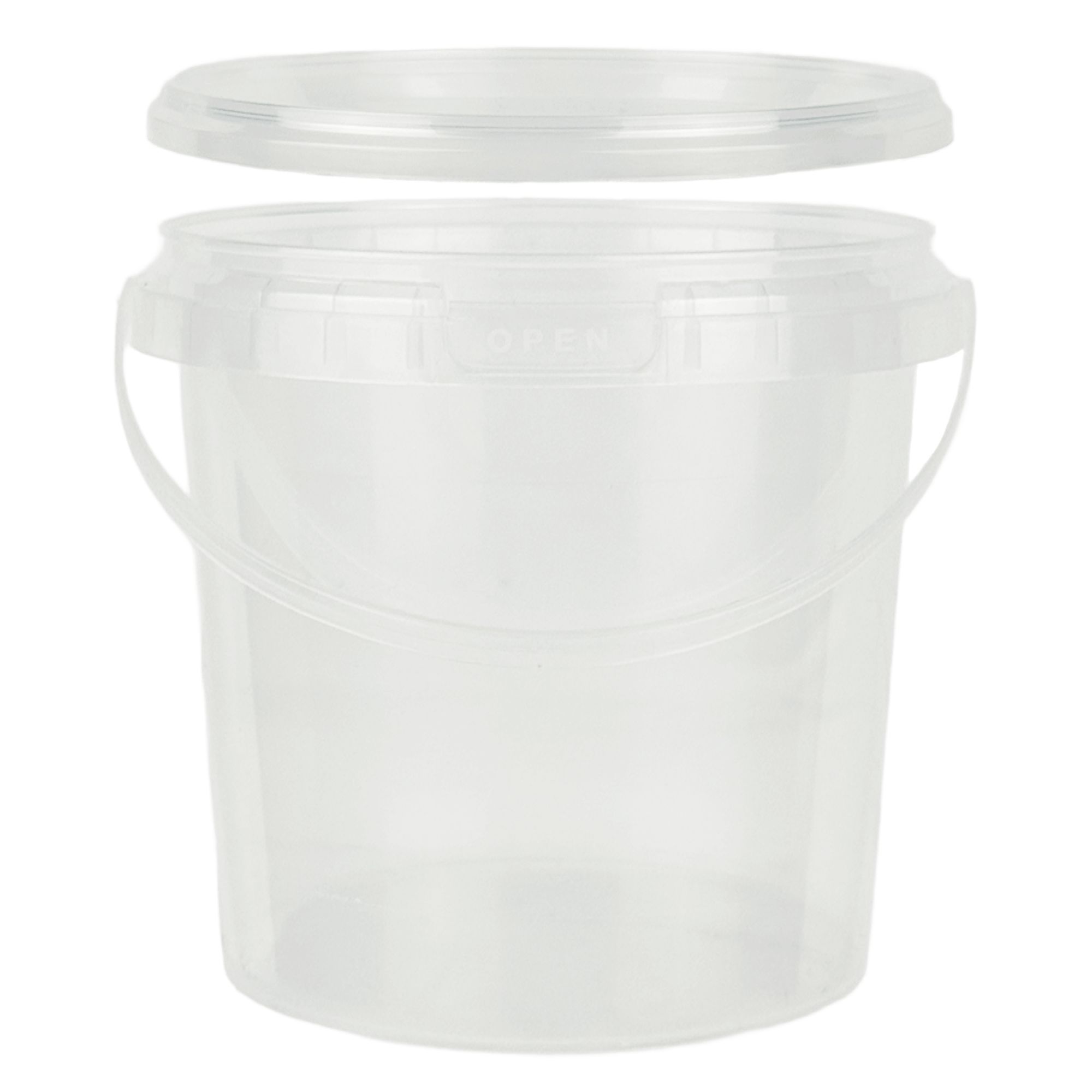 ALLIANSPLAST Пластиковая тара ведро круглое с крышкой 1 л