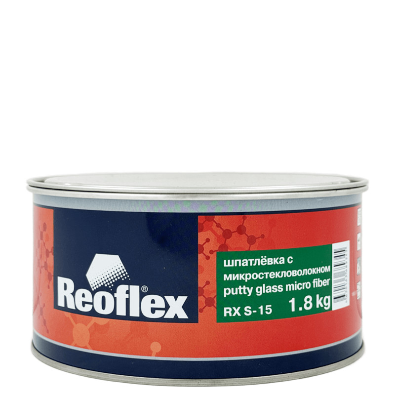 REOFLEX RX S-15 Putty Glass Micro Fiber Шпатлёвка с микростекловолокном 1.8кг