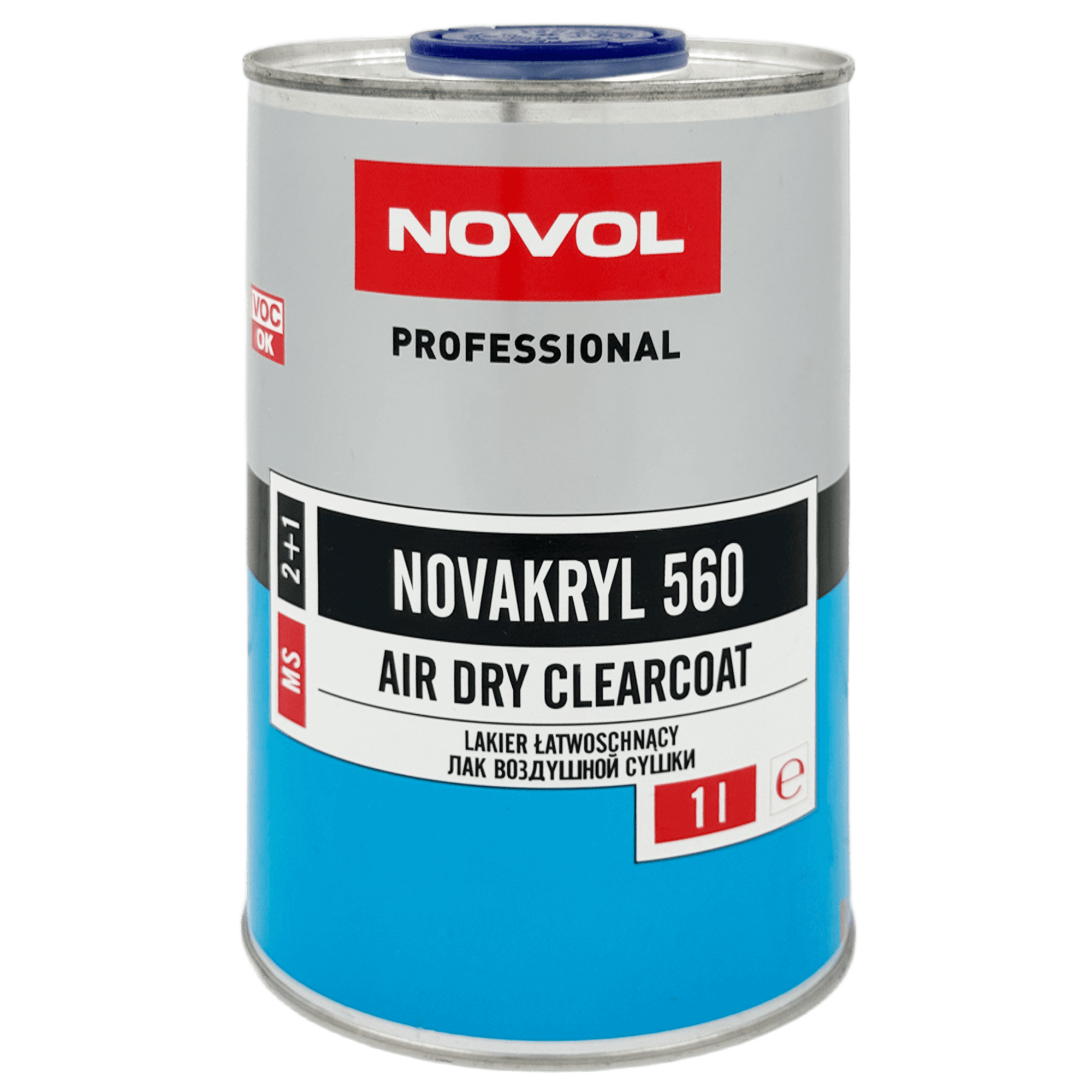 NOVOL NOVAKRYL 560 МS Air Dry CLEARCOAT Лак акриловый  2+1 1л+0,5л (H5160)