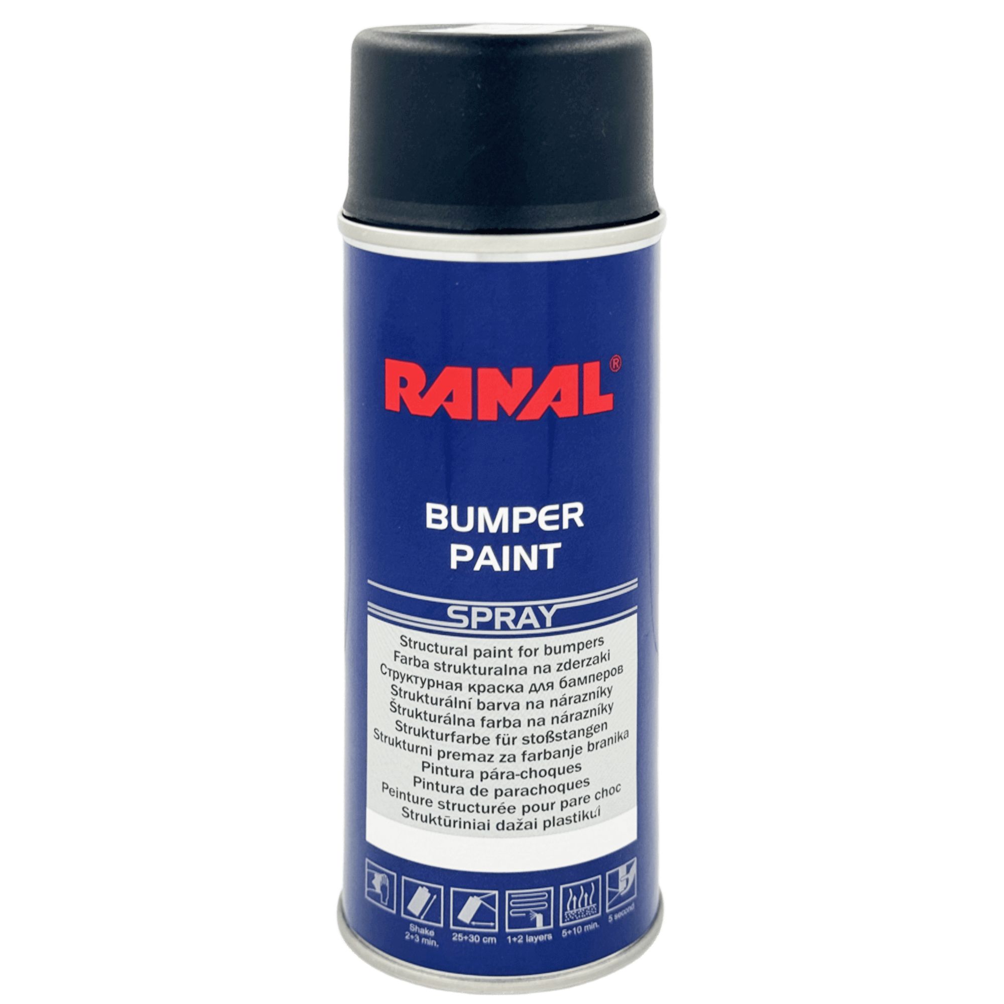 RANAL BUMPER PAINT Структурная краска в аэрозоле чёрная 400мл