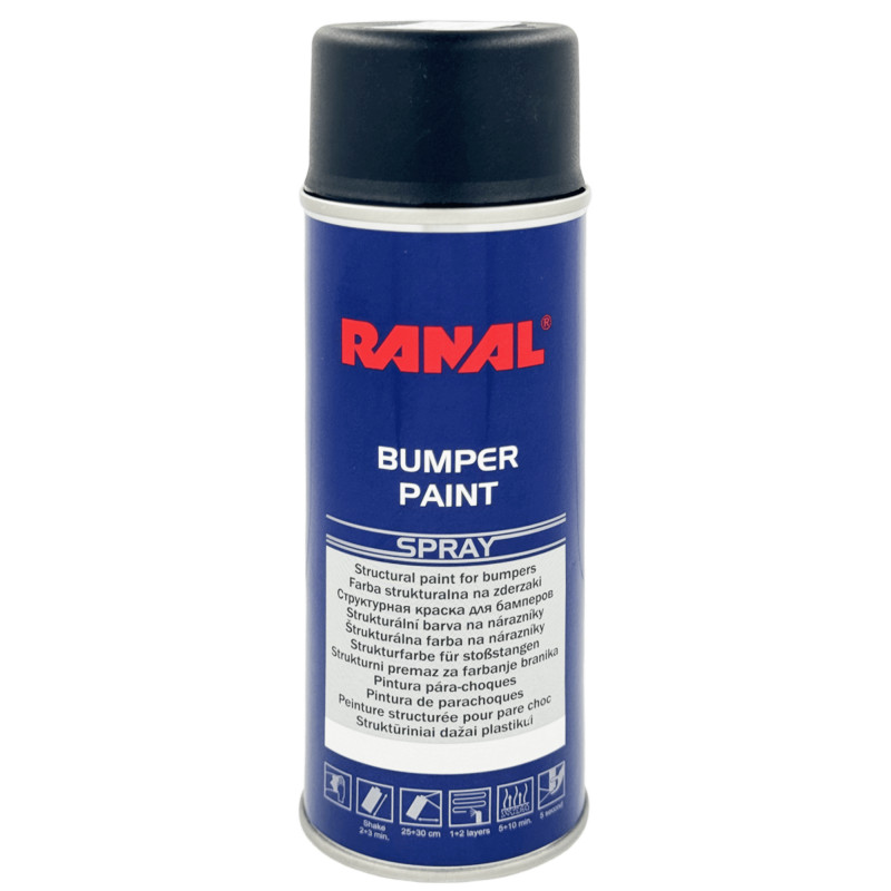 RANAL BUMPER PAINT Структурная краска в аэрозоле чёрная 400мл