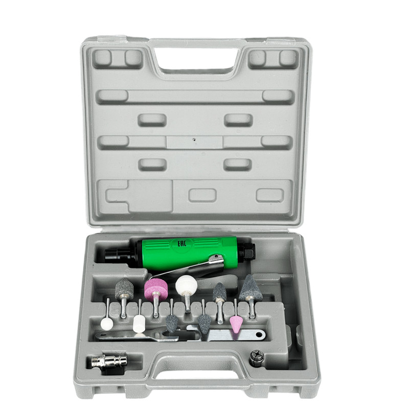 РУССКИЙ МАСТЕР РМ-91235 Набор с прямой пневматической шлифмашинкой для зачистных работ