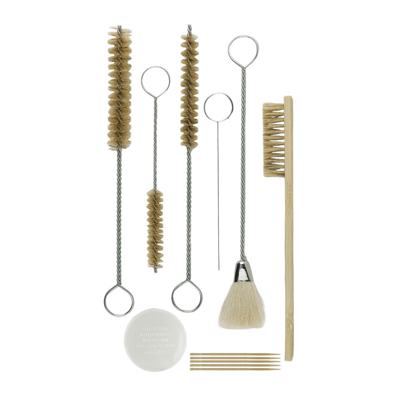 ROXELPRO 499246 Набор для чистки окрасочных пистолетов (12 предметов)