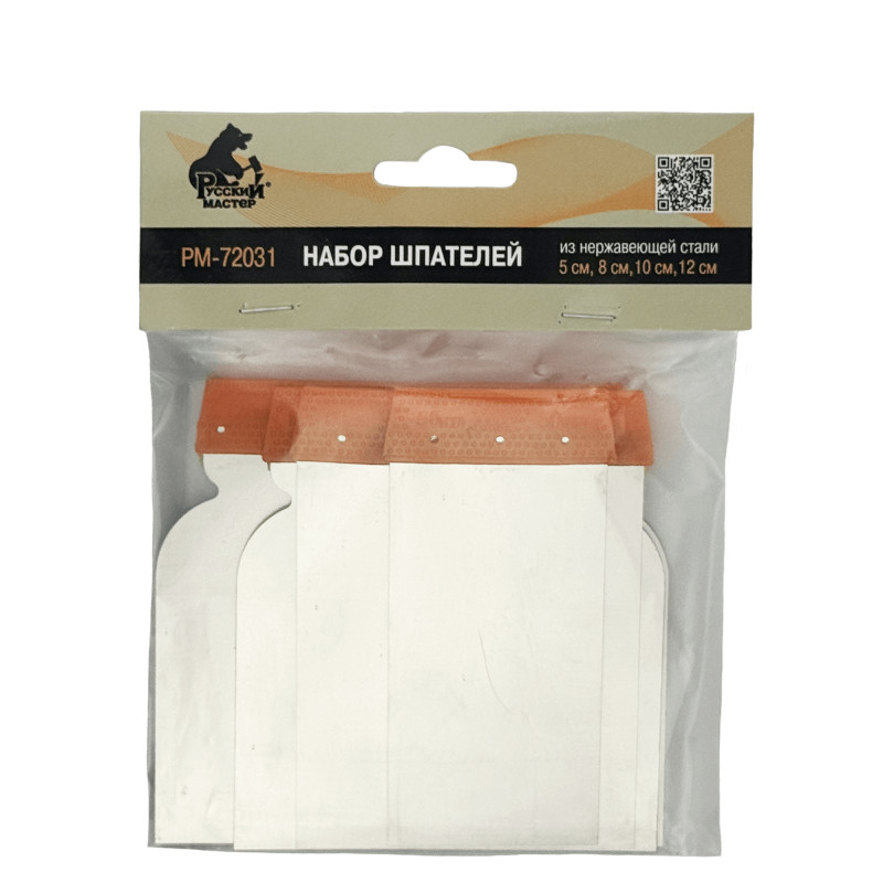 РУССКИЙ МАСТЕР РМ-72031 Набор шпателей нержавеющая сталь 4шт