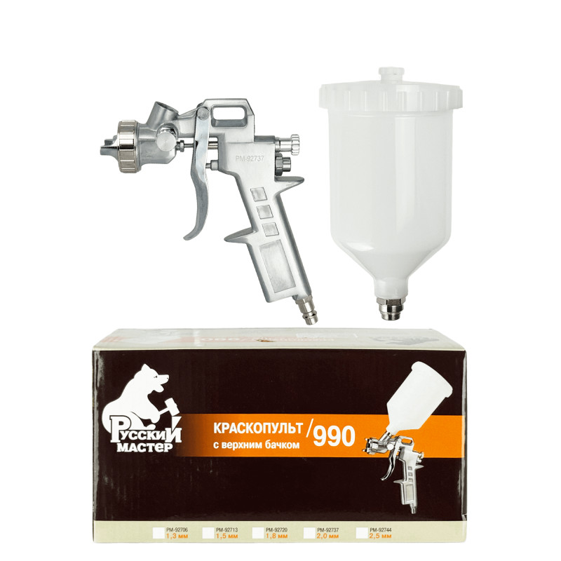 РУССКИЙ МАСТЕР РМ-92737 Краскопульт 990 2.0мм