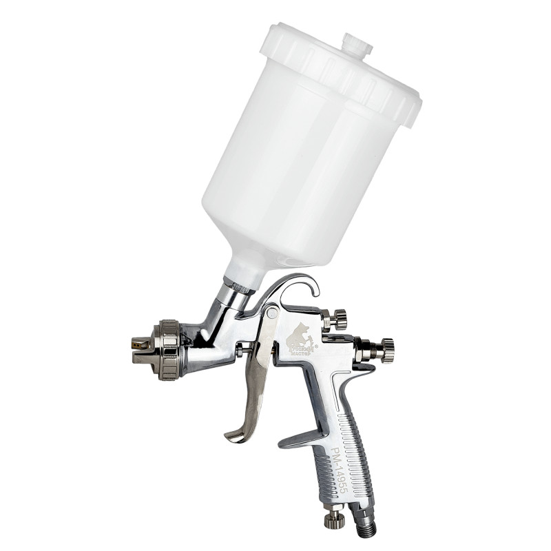 РУССКИЙ МАСТЕР РМ-14955 Краскопульт K400 LVLP верхний бачок дюза 1,3мм