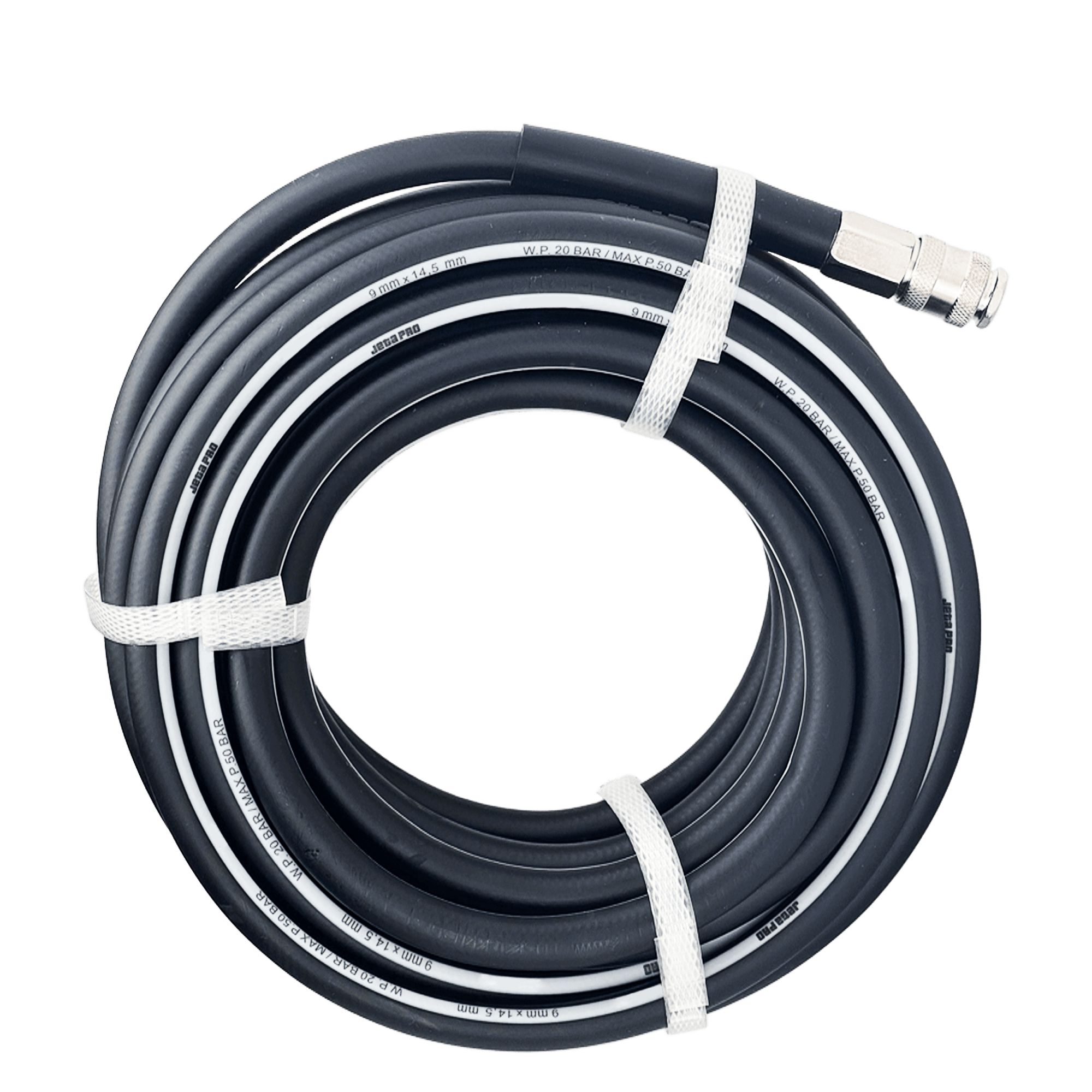JETA PRO 5885010 Гибкий чёрный антистатичекий шланг для подачи сжатого воздуха с быстросъемами 10м превью #1