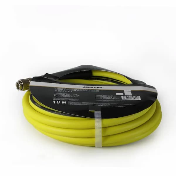 JETA PRO 5887010 Гибкий жёлтый антистатичекий шланг для подачи сжатого воздуха с быстросъемами 10м
