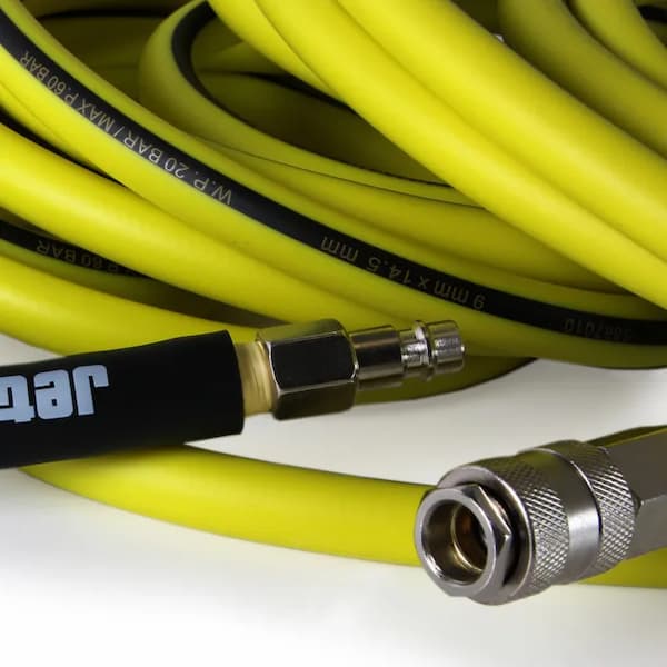 JETA PRO 5887010 Гибкий жёлтый антистатичекий шланг для подачи сжатого воздуха с быстросъемами 10м превью #2