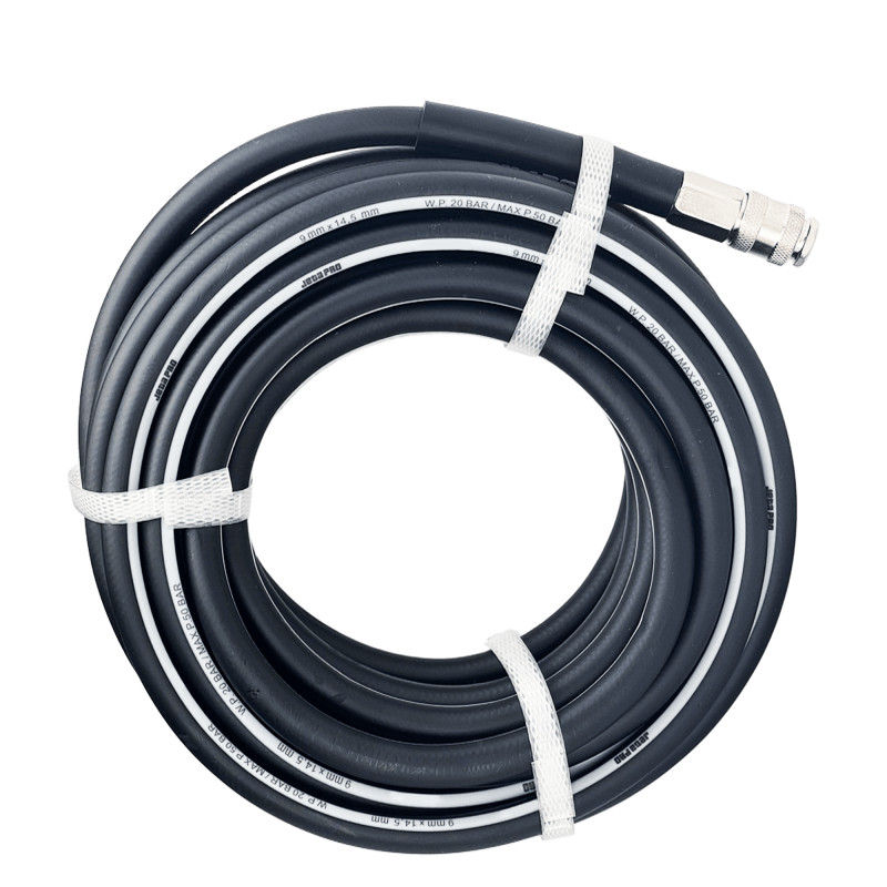 JETA PRO 5886015 Гибкий чёрный антистатичекий шланг для подачи сжатого воздуха с быстросъемами 15м