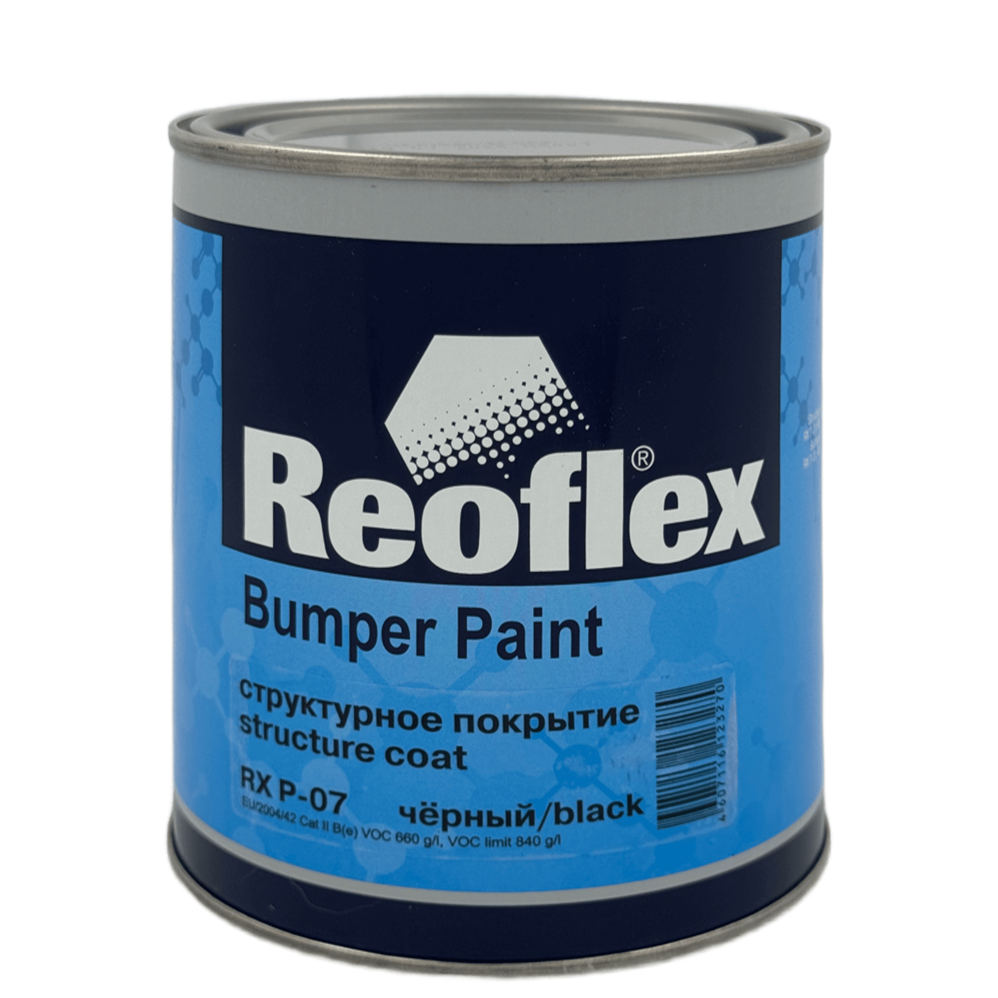 REOFLEX RX P-11 Bumper Paint Эмаль для бамперов чёрная 0,75л