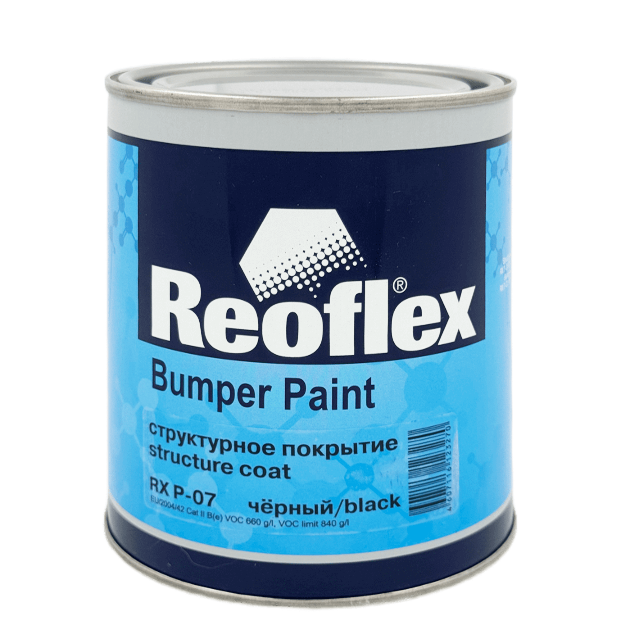 REOFLEX RX P-11 Bumper Paint Эмаль для бамперов чёрная 0,75л