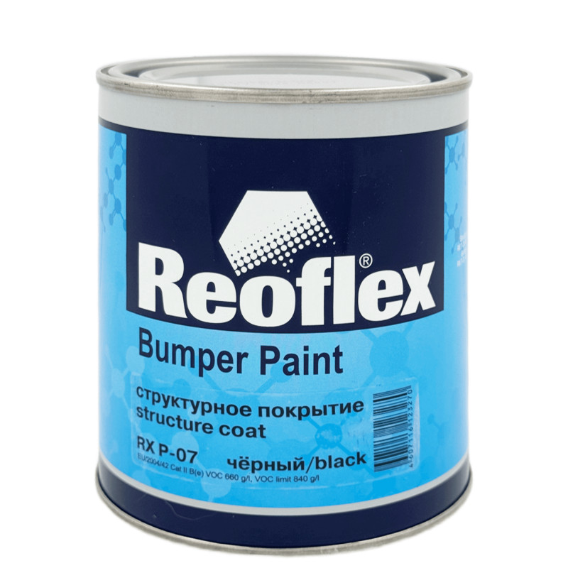 REOFLEX RX P-11 Bumper Paint Эмаль для бамперов чёрная 0,75л