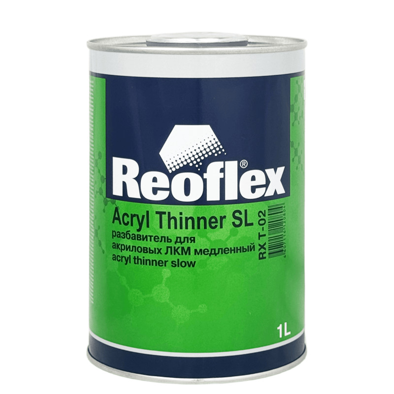 REOFLEX RX T-02 Acryl Thinner SL Разбавитель для акриловых ЛКМ медленный 1л