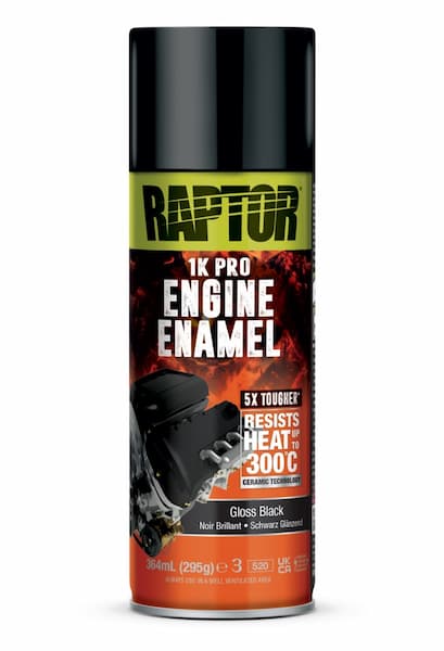 U-POL RAPTOR 1K ENGINE ENAMEL Краска для двигателя аэрозоль 295г