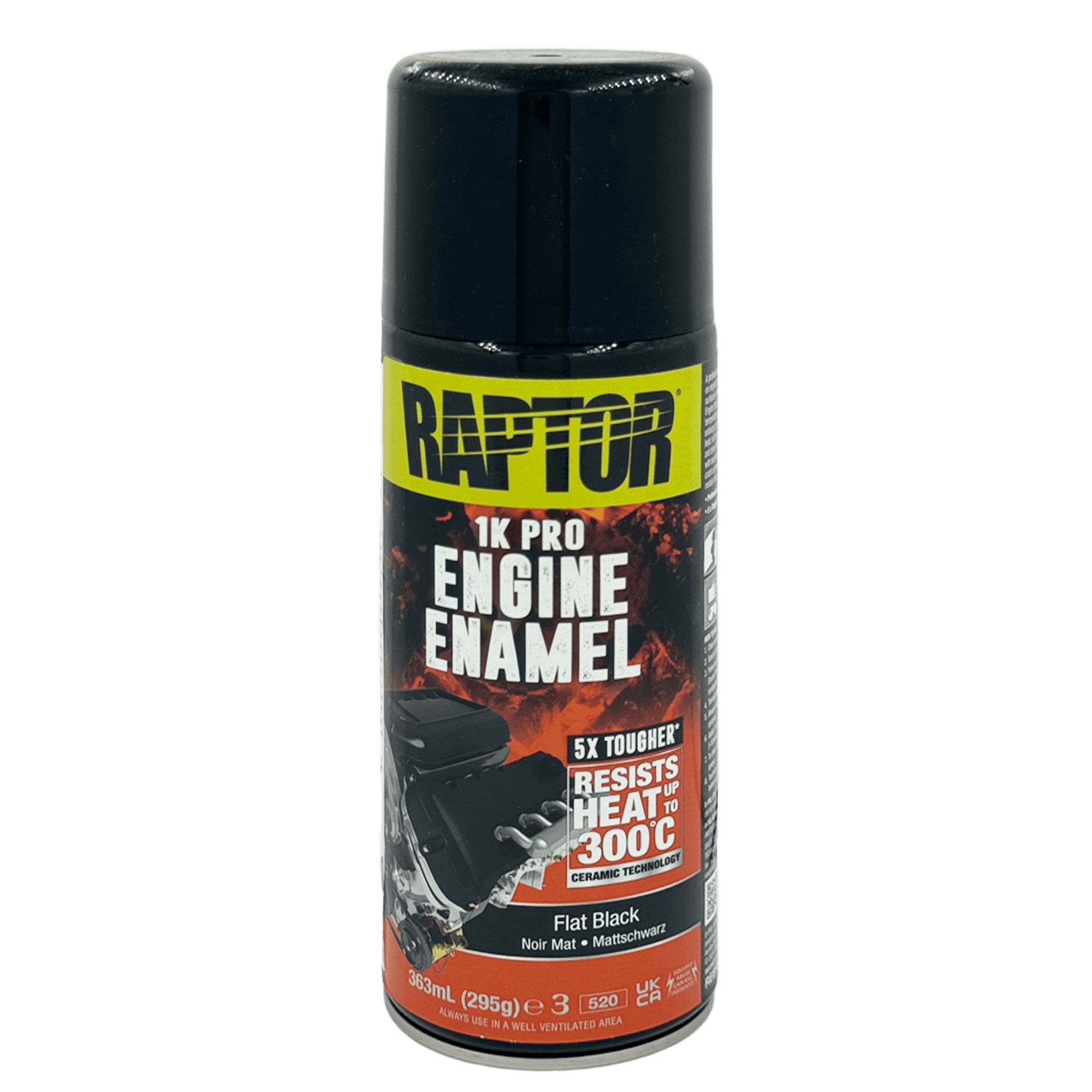 U-POL RAPTOR 1K ENGINE ENAMEL Краска для двигателя аэрозоль 295г