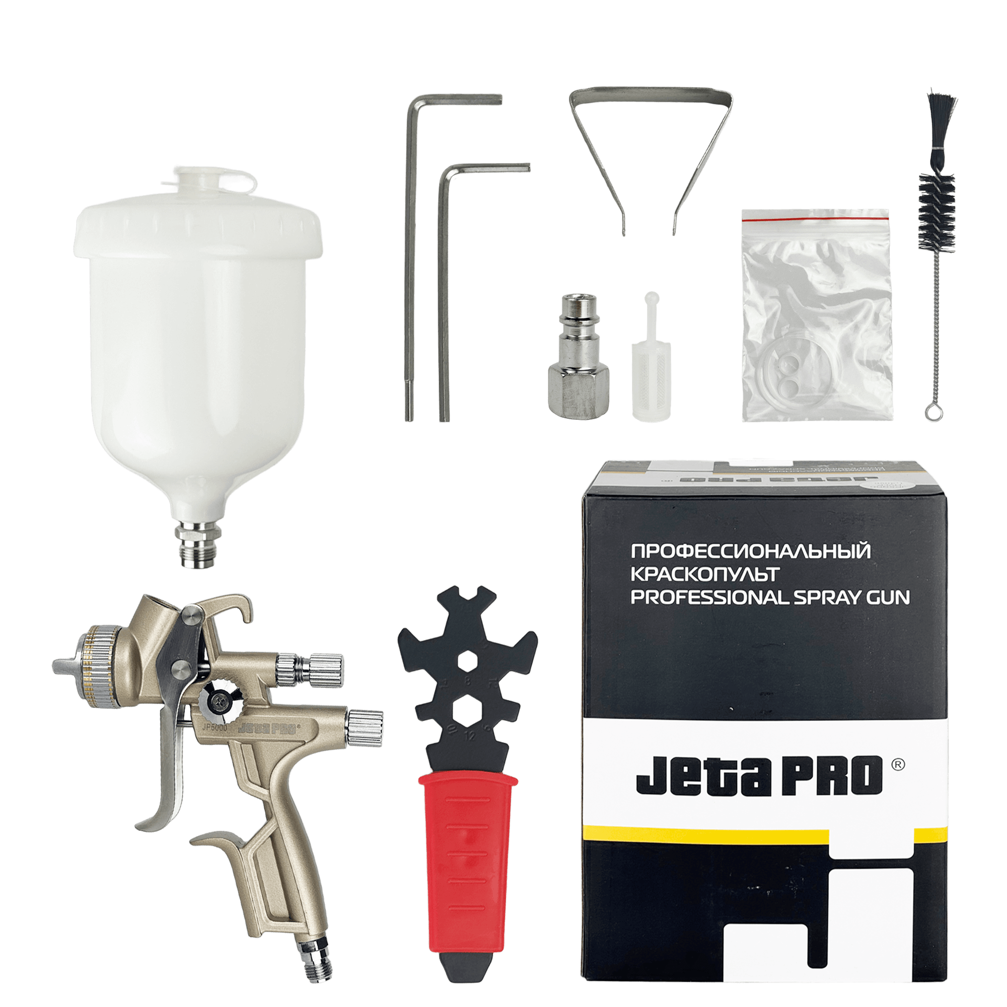 JETA PRO JP5000 LVMP Профессиональный краскопульт 1.4мм превью #4