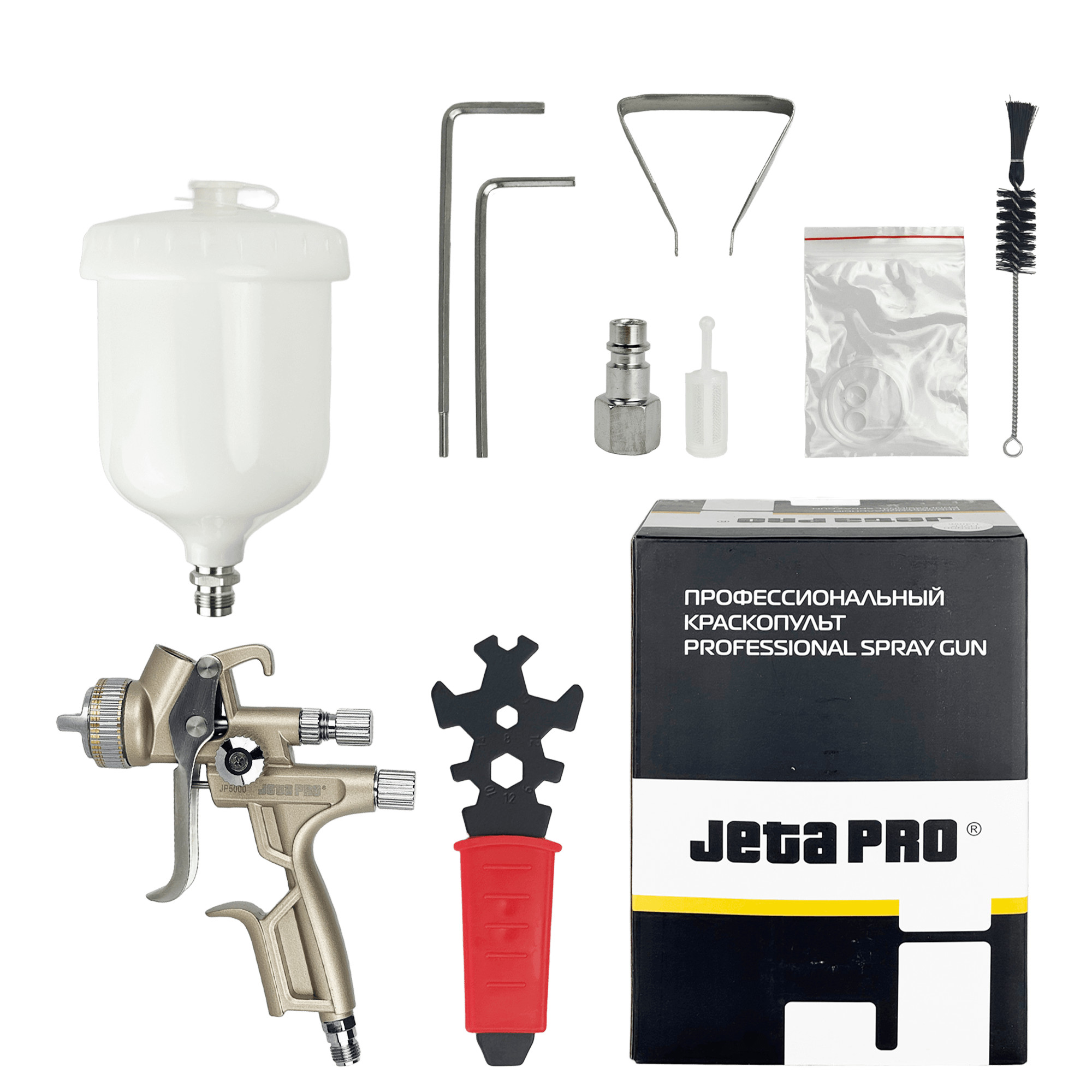 JETA PRO JP5000 LVMP Профессиональный краскопульт 1.4мм превью #4