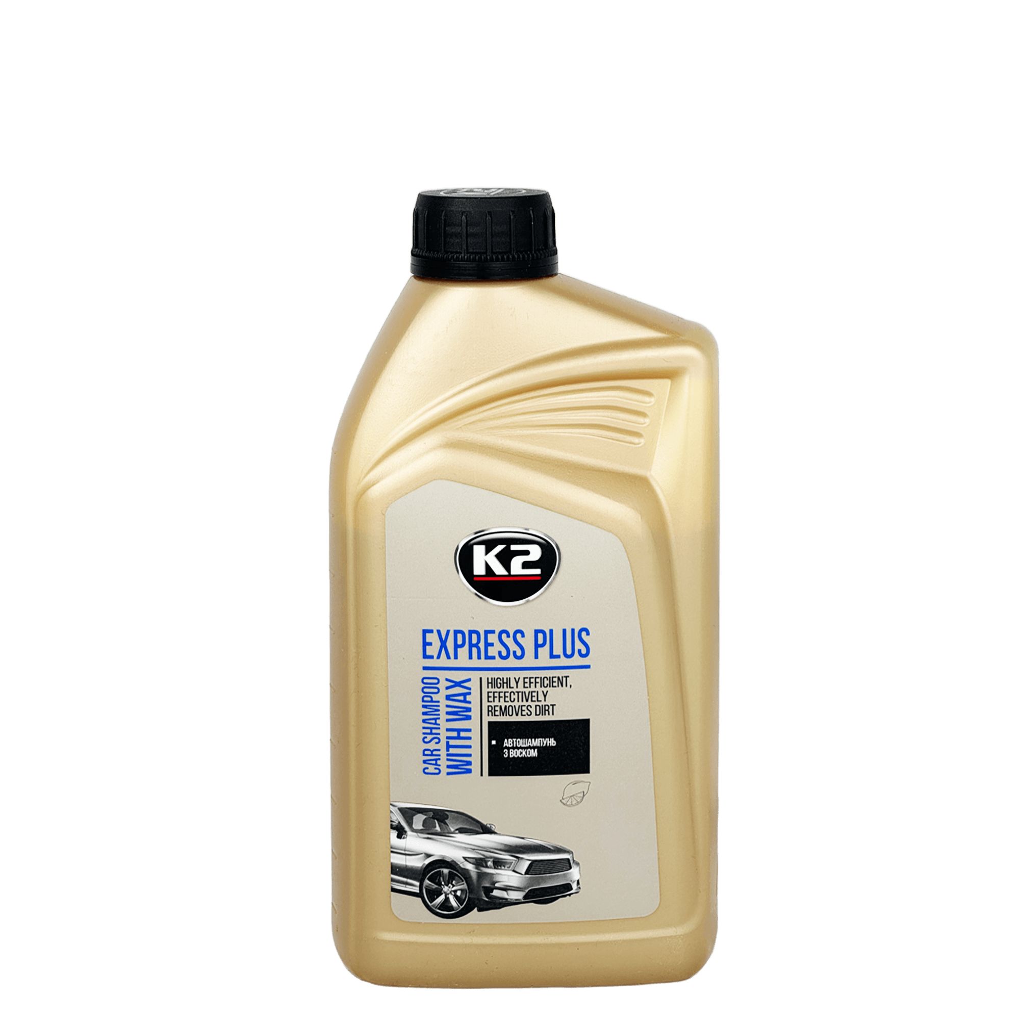 K2 EXPRESS PLUS Автошампунь с воском желтый 1л 