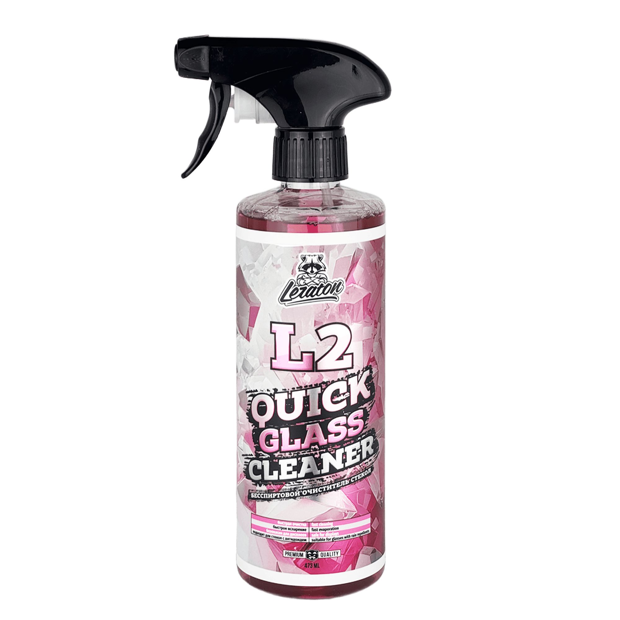 LERATON L2 Quick Glass Cleaner Бесспиртовой очиститель стекол 473мл