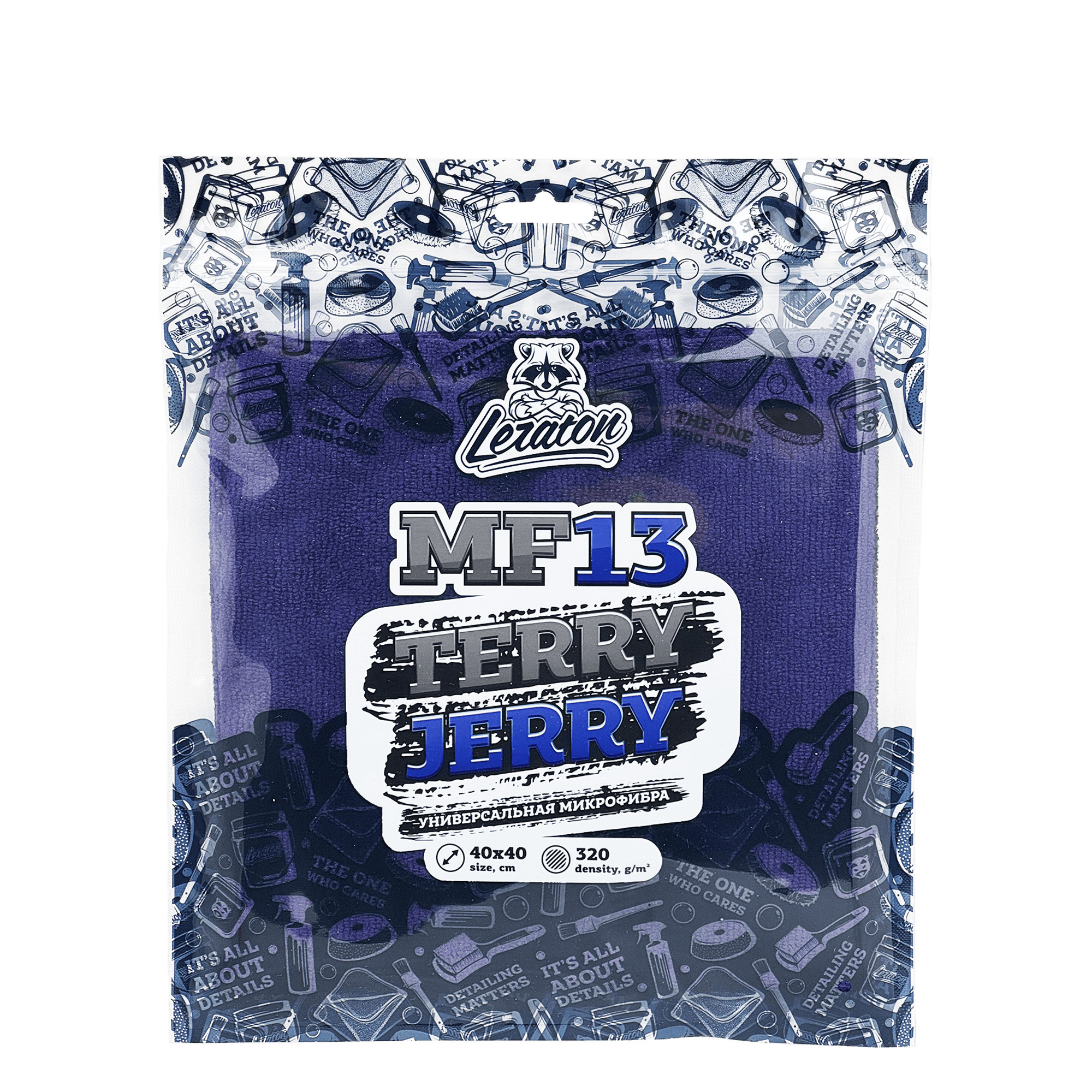 LERATON MF13 Terry Jerry Универсальная микрофибра без краев 40x40cм превью #3