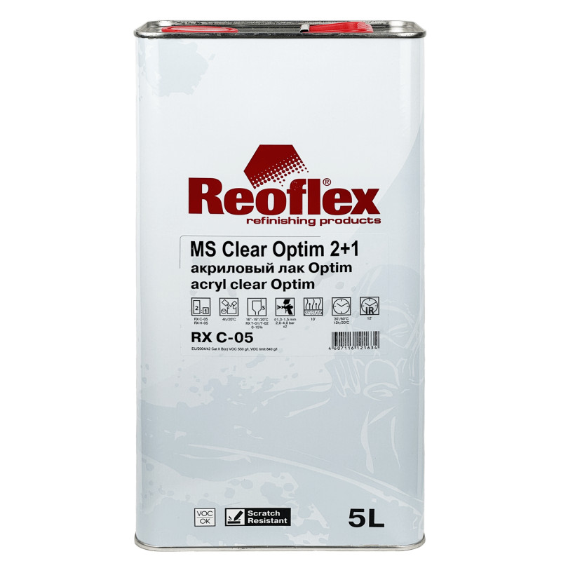 REOFLEX RX C-05 MS Clear Optim Акриловый лак 5л + 2,5л (RX H-05)