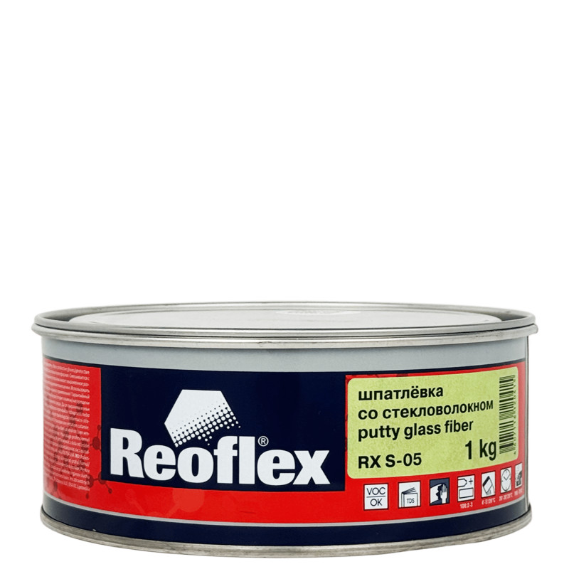 REOFLEX RX S-05 Putty Glass Fiber Шпатлёвка со стекловолокном 1кг