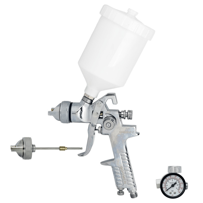 BOOMER 827 KIT HVLP Пистолет покрасочный в наборе (сопло 1,4мм и 1,7мм)