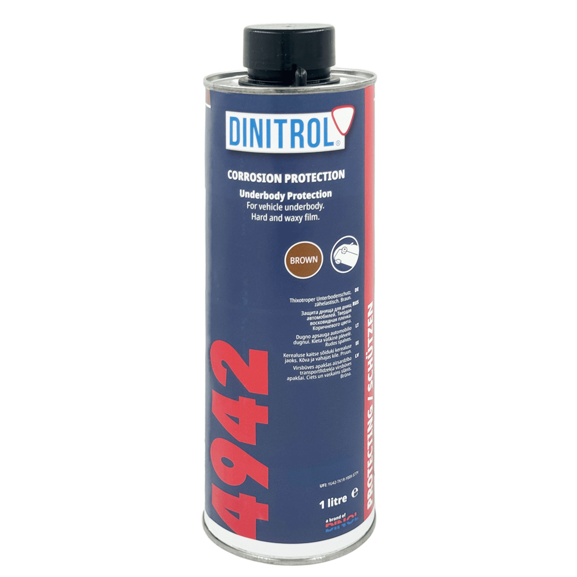 DINITROL 4942 Антикор для днища с алюминиевым наполнением 1л