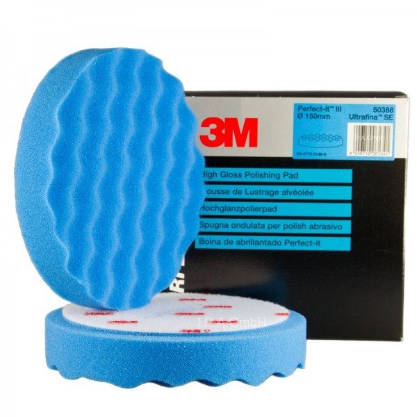 3M 50388 Круг полирововочный на липе синий D150  