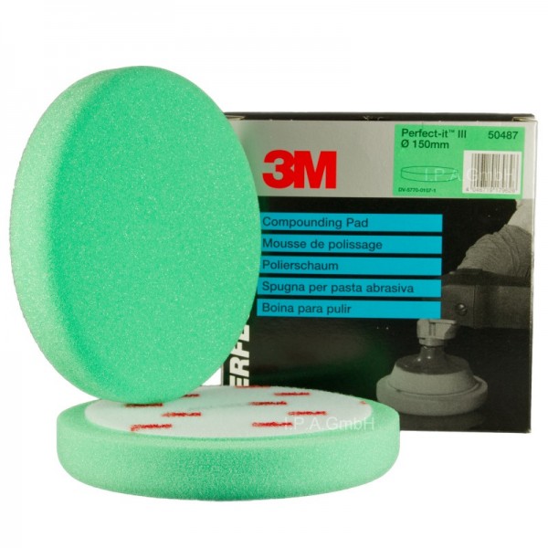 3M 50487 Круг полирововочный на липе салатовый D150