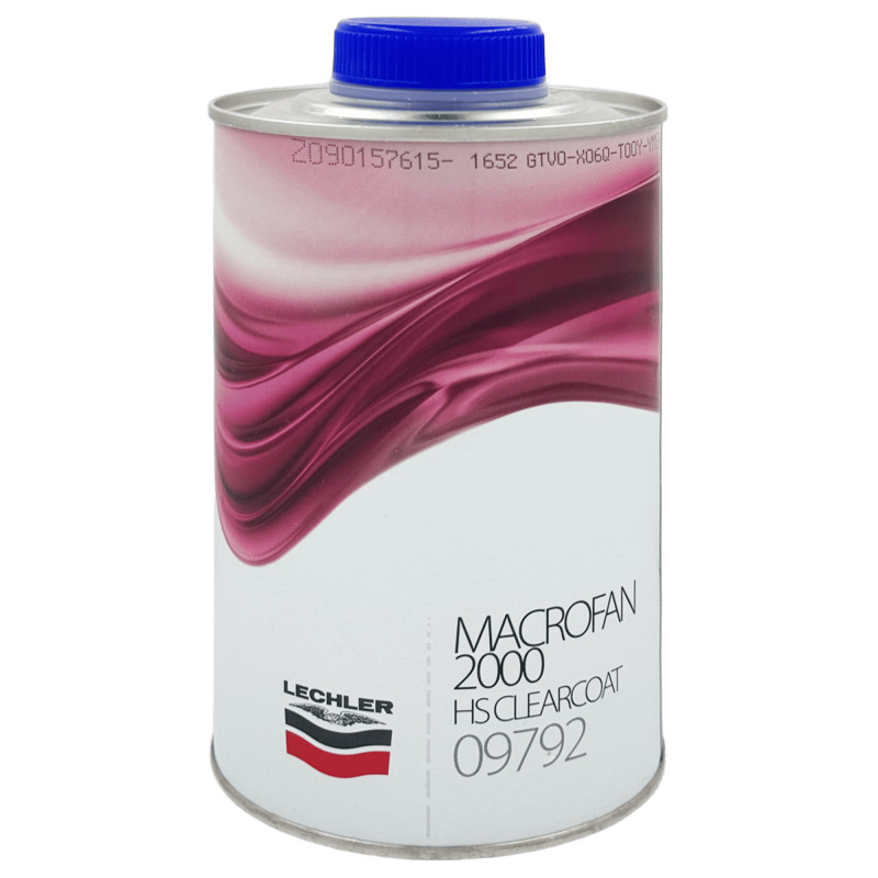 LECHLER 09792 MACROFAN HS 2000 Прозрачный лак 1л + 0.5л (00362 HS)