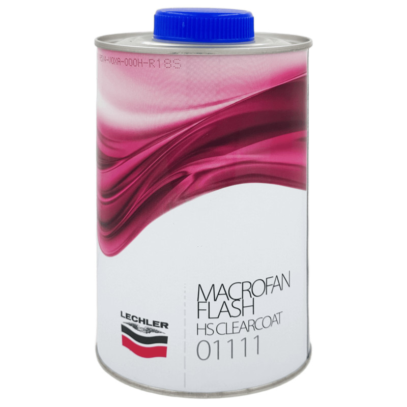 LECHLER 01111 MACROFAN FLASH HS Прозрачный лак 1л + 0.5л (00362 HS)