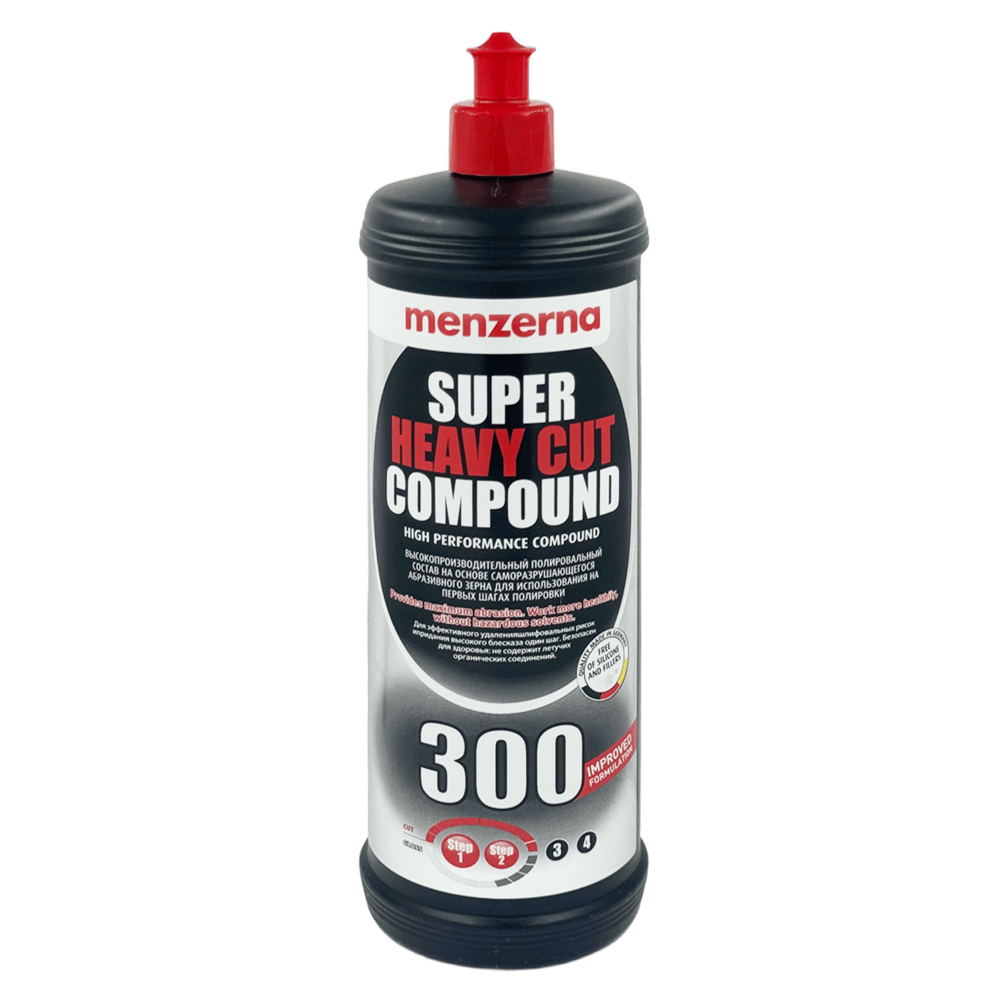 MENZERNA 300 Super Heavy Cut Высокоабразивная полировальная паста 1л