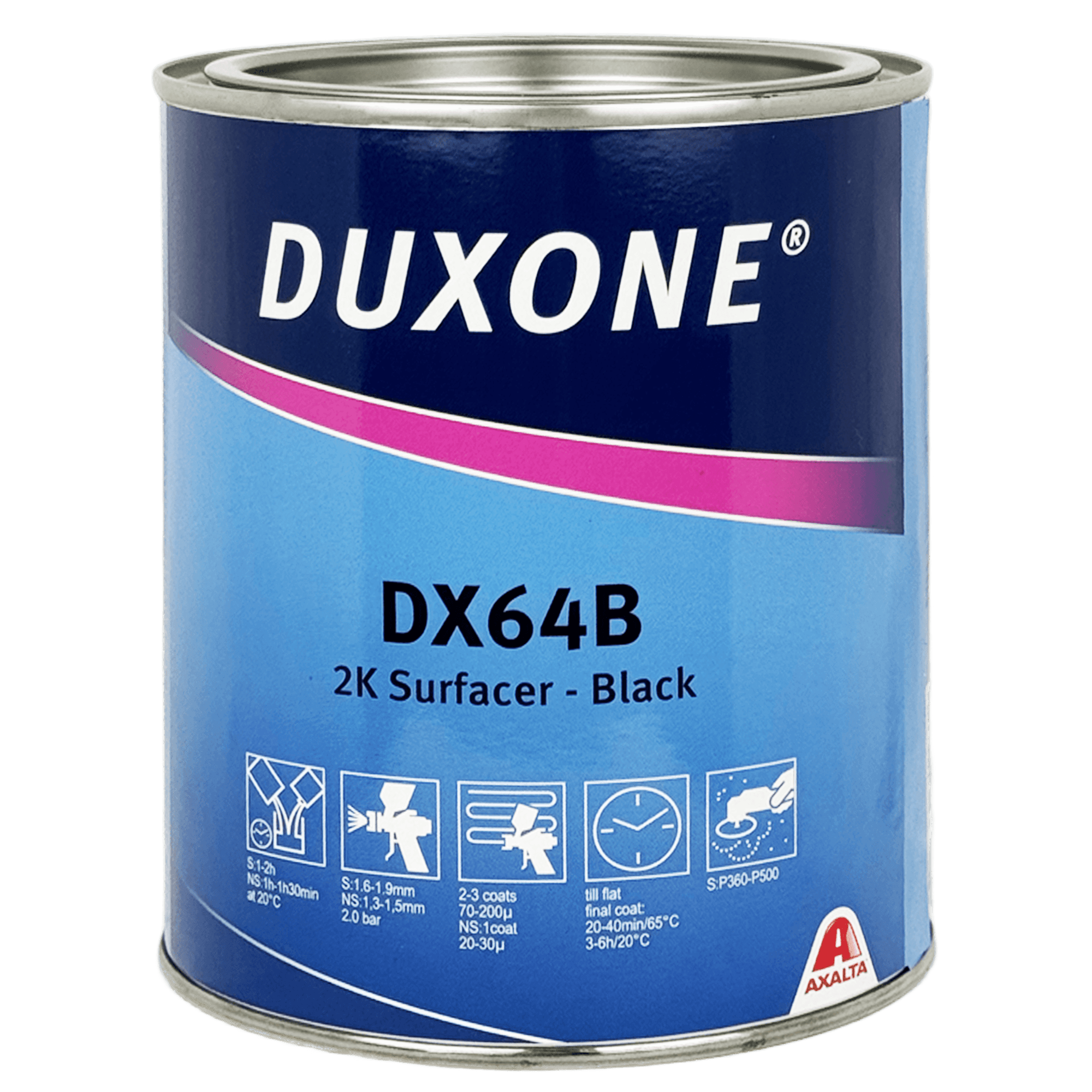 DUXONE DX64 HS Грунт-наполнитель акриловый 1 л + 0.25л (DX20) превью #1