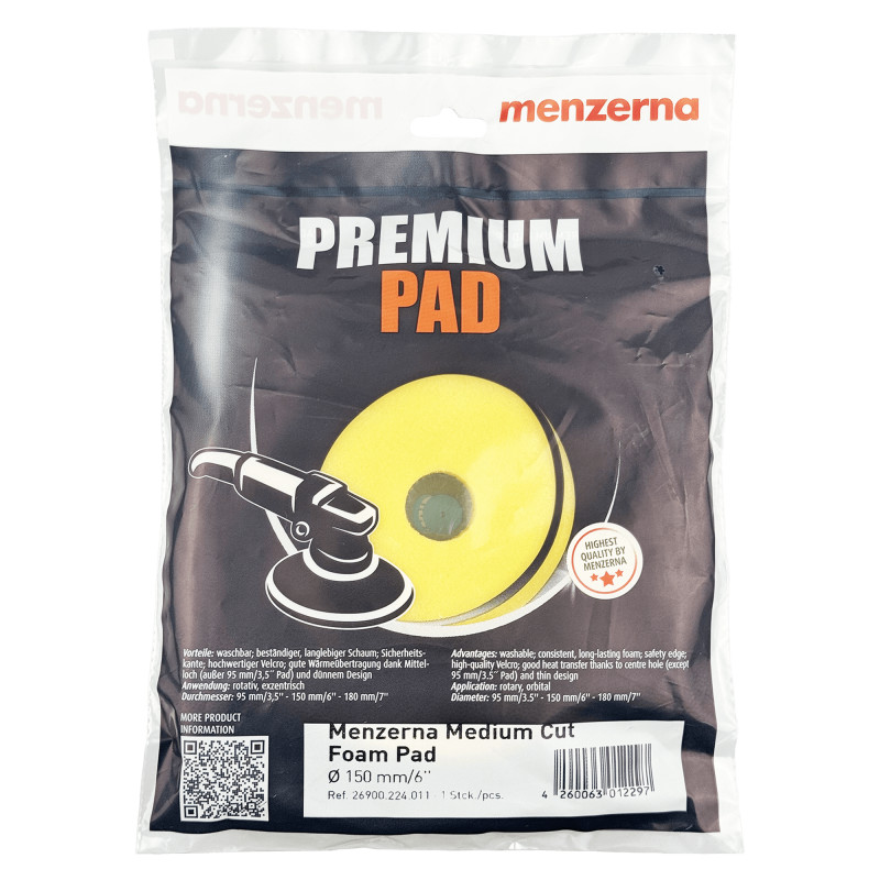 MENZERNA Medium Cut Foam Pad Сверхпрочный поролоновый полировальный диск 130/150мм