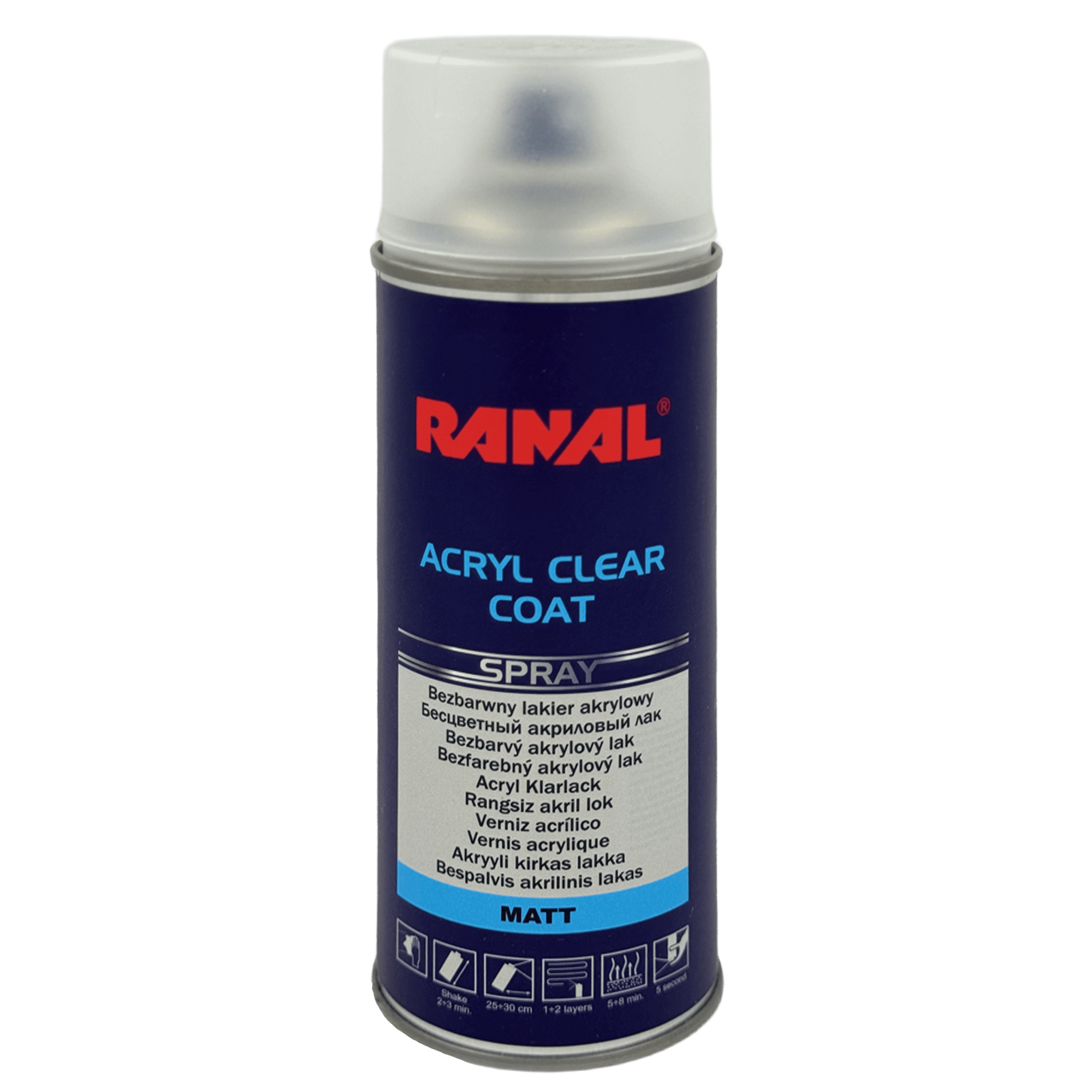 RANAL ACRYL CLEAR COAT Бесцветный лак аэрозоль 400мл превью #2