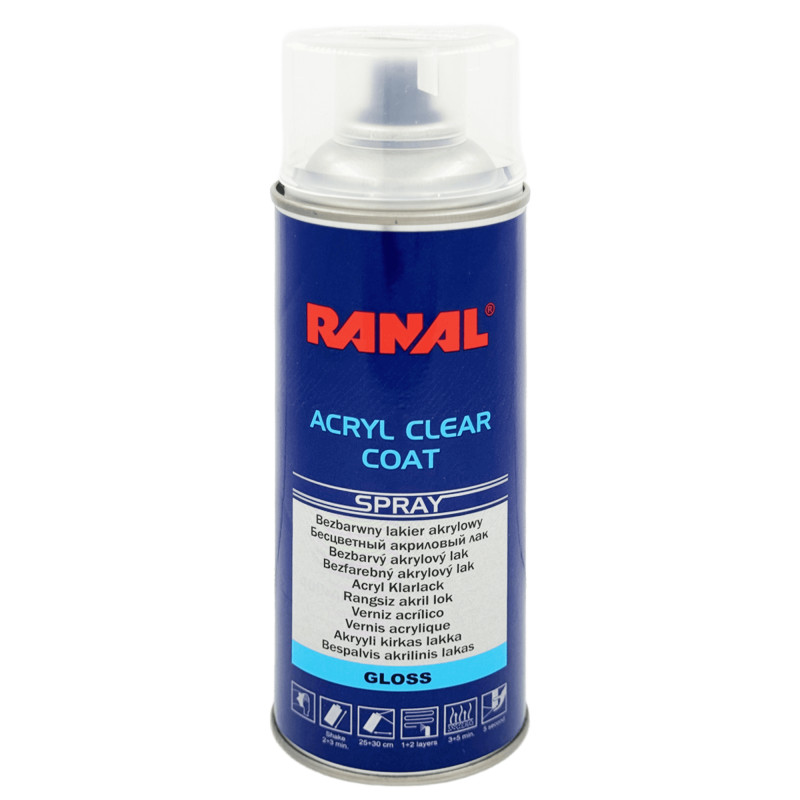 RANAL ACRYL CLEAR COAT Бесцветный лак аэрозоль 400мл
