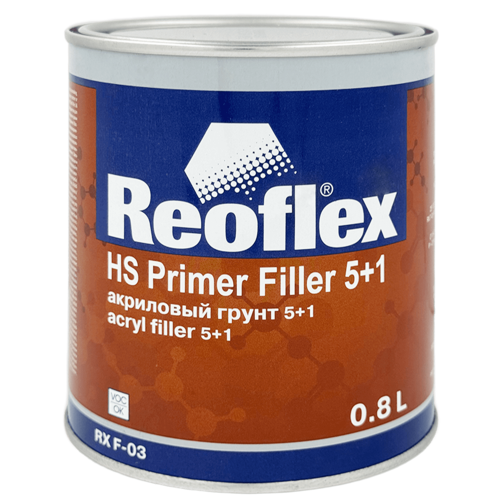REOFLEX RX F-03 Primer Filler HS 5+1 Грунт акриловый 0,8л + 0,16л (RX H-13/01)