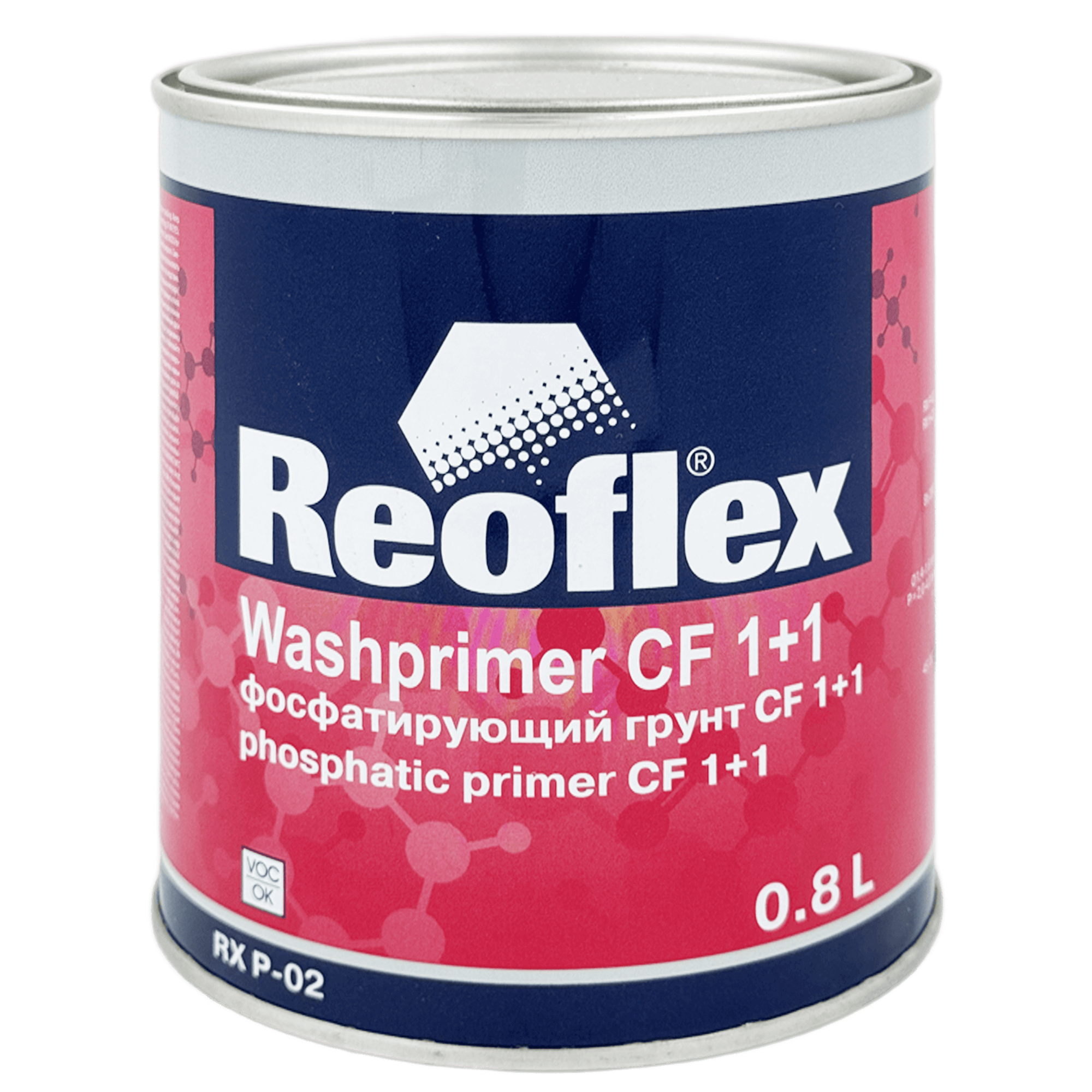REOFLEX RX P-02 Washpramer CF Грунт фосфатирующий 0,8л + 0,8л (RX H-22)