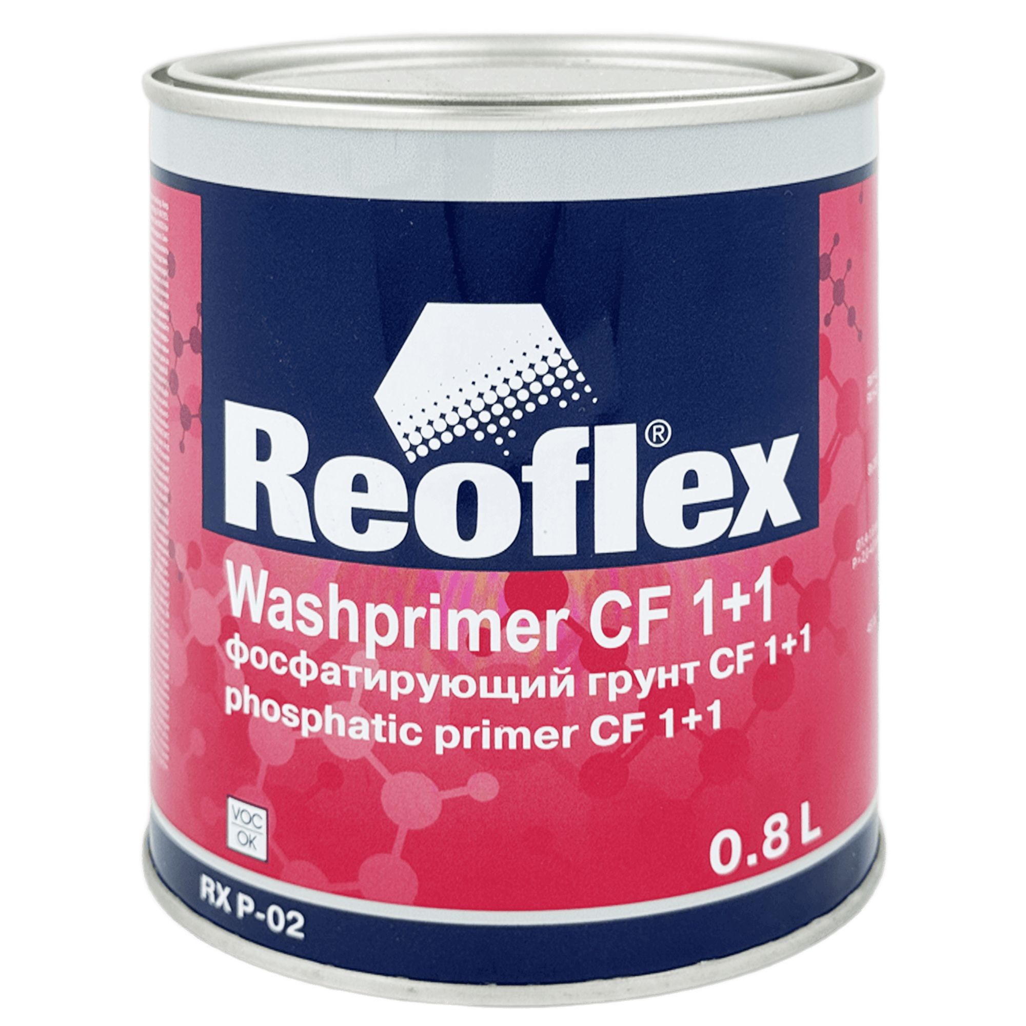 REOFLEX RX P-02 Washpramer CF Грунт фосфатирующий 0,8л + 0,8л (RX H-22) превью #1