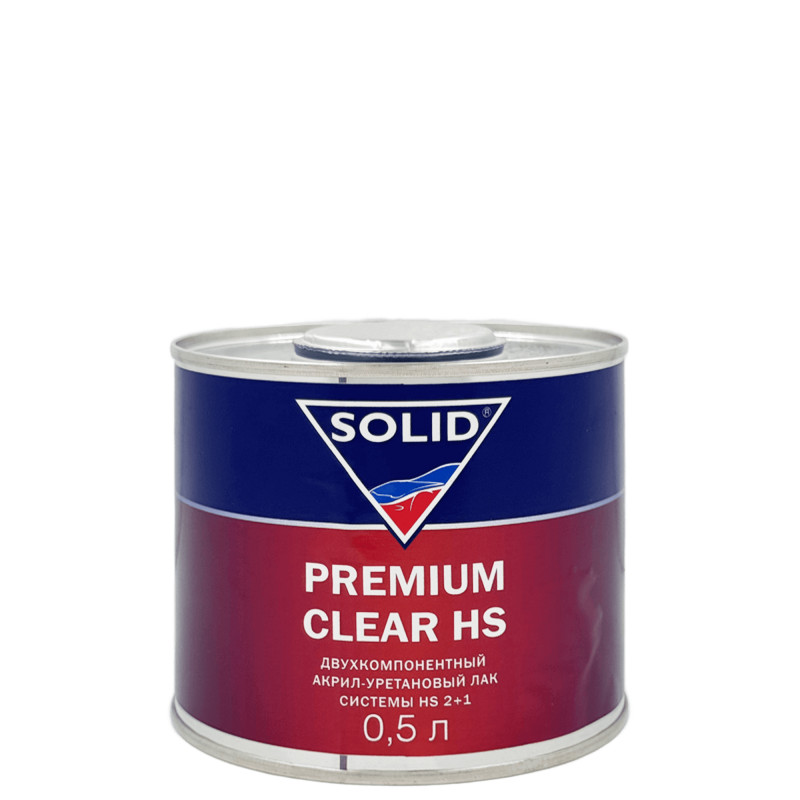 SOLID PREMIUM CLEAR HS Быстросохнущий прозрачный лак 0,5л + 0,25л