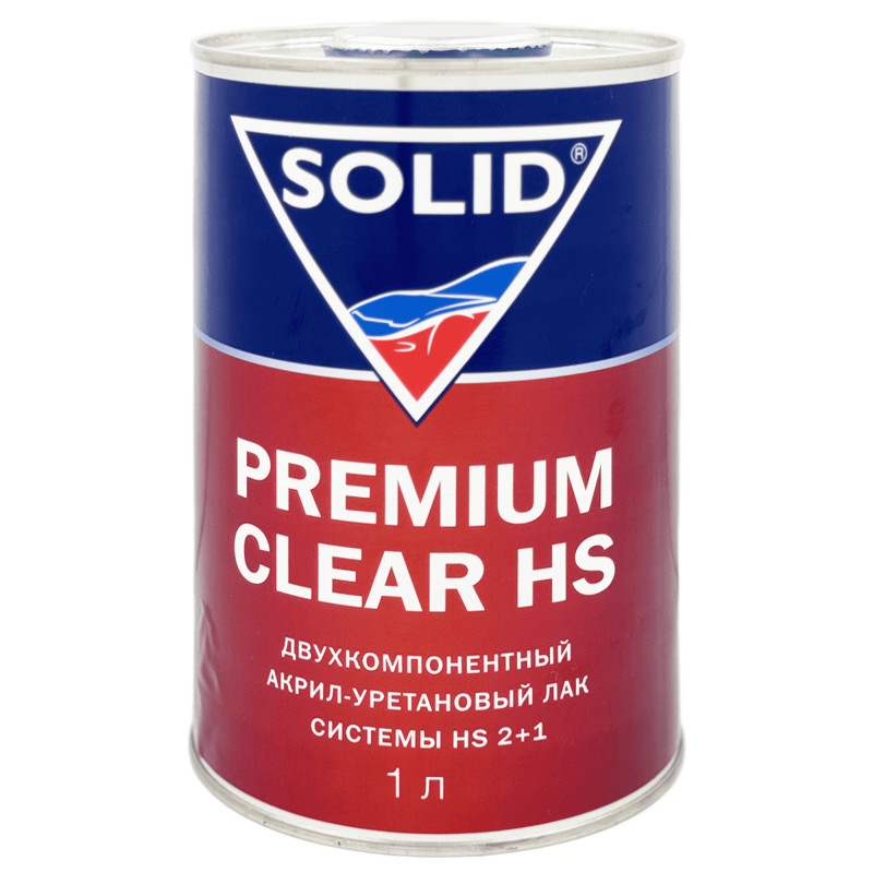 SOLID PREMIUM CLEAR HS Быстросохнущий прозрачный лак 1л + 0,5л
